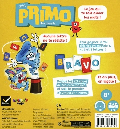 Défi Primo Bescherelle - Un jeu de lettres délirant pour toute la famille !