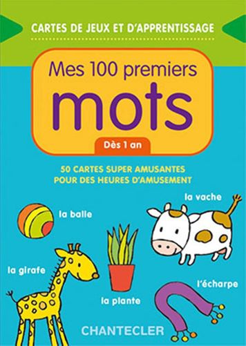 Mes 100 premiers mots: Cartes de jeux et d'apprentissage. Avec 50 cartes