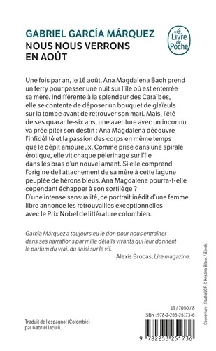 Nous nous verrons en août Gabriel Garcia Marquez